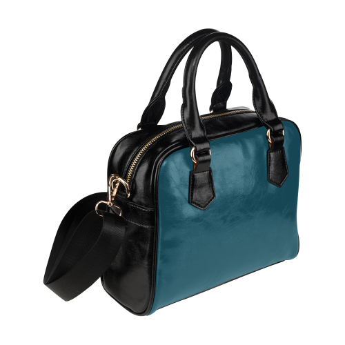 Blue Coral Color Accent Shoulder Handbag (Model 1634)