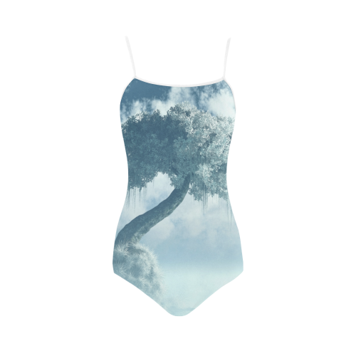 Frozen Tree at the lake Strap Swimsuit ( Model S05)