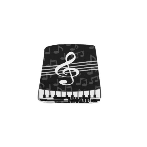 Stylish Music Piano Keys and Treble Clef Blanket 40"x50"