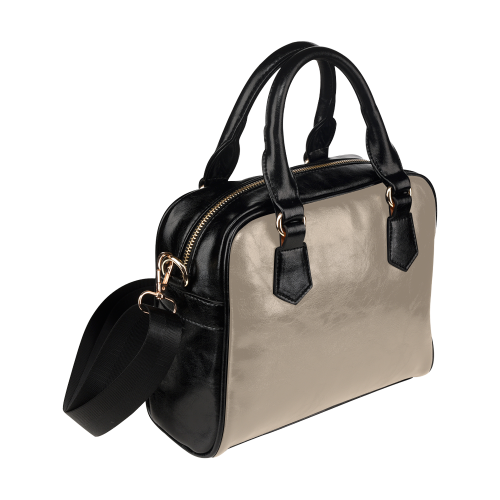 Champagne Beige Color Accent Shoulder Handbag (Model 1634)