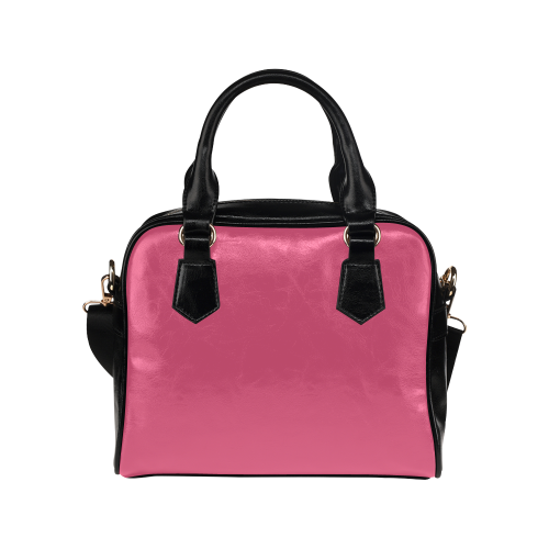 Hot Pink Color Accent Shoulder Handbag (Model 1634)