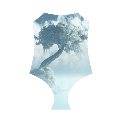 Frozen Tree at the lake Strap Swimsuit ( Model S05)