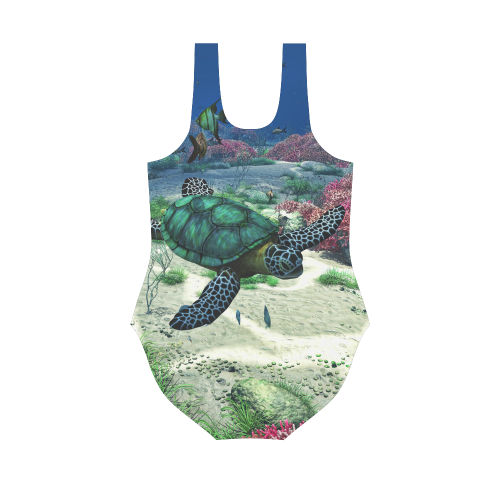 Sea Turtle Vest One Piece Swimsuit (Model S04)