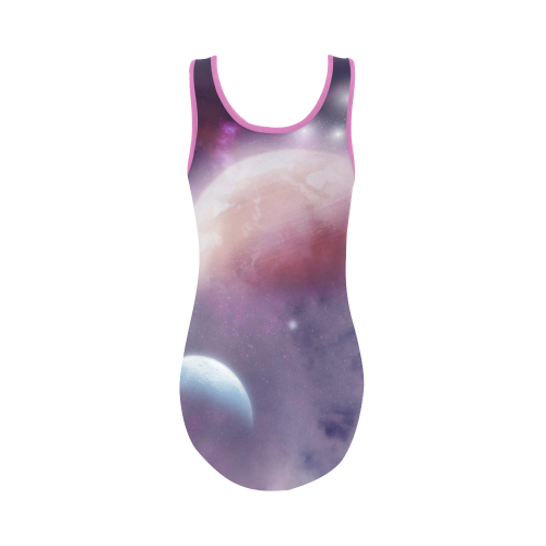 Pink Space Dream Vest One Piece Swimsuit (Model S04)