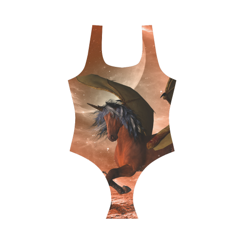 The dark unicorn Vest One Piece Swimsuit (Model S04)