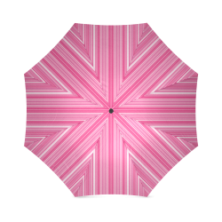 Tulip Pink Stripes Foldable Umbrella (Model U01)