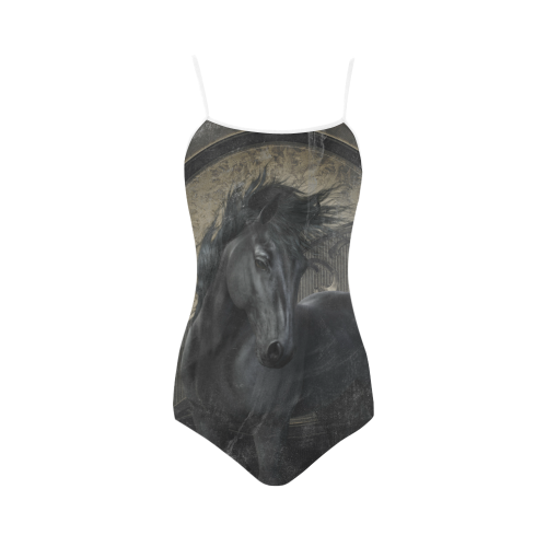 Gothic Friesian Horse Strap Swimsuit ( Model S05)