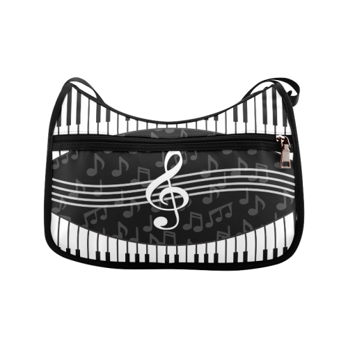 Stylish Music Piano Keys and Treble Clef Crossbody Bags (Model 1616)