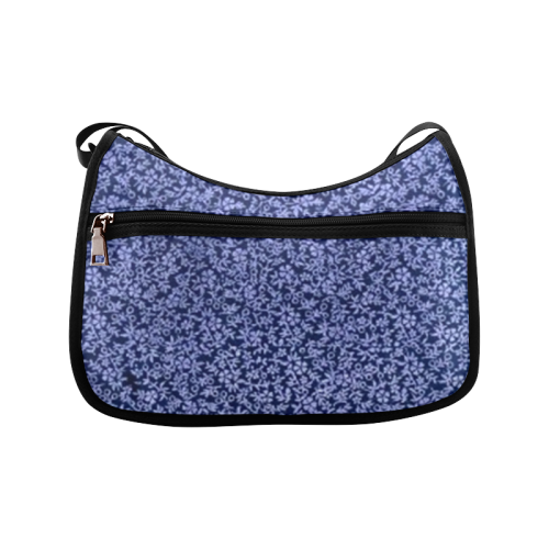 Vintage Floral Cerulean Blue Crossbody Bags (Model 1616)