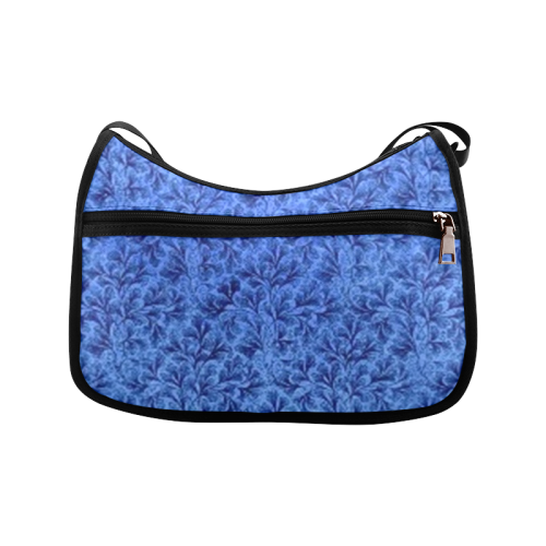 Vintage Floral Lace Leaf Sapphire Blue Crossbody Bags (Model 1616)