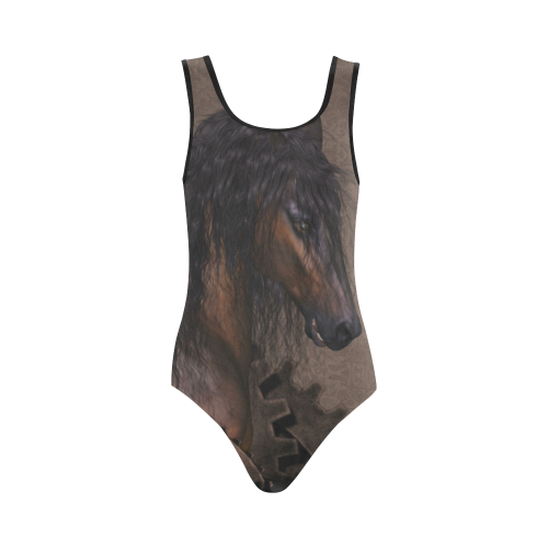 Steampunk Horse Vest One Piece Swimsuit (Model S04)