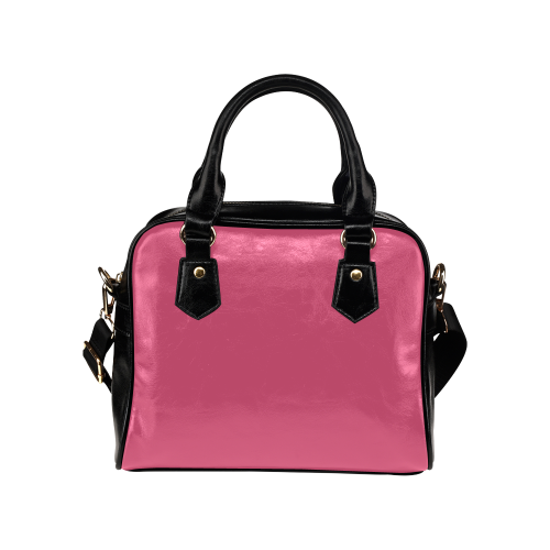 Hot Pink Color Accent Shoulder Handbag (Model 1634)