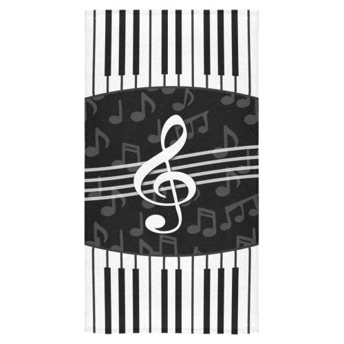 Stylish Music Piano Keys and Treble Clef Bath Towel 30"x56"