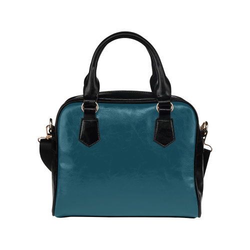 Blue Coral Color Accent Shoulder Handbag (Model 1634)