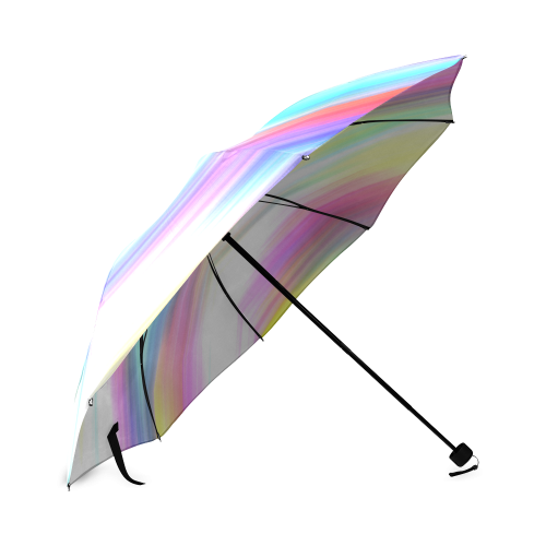 Rainbow Stripe Abstract Foldable Umbrella (Model U01)