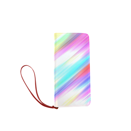 Rainbow Stripe Abstract Women's Clutch Wallet (Model 1637)