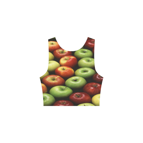 Red and Green Apples Displayed In A Pattern Atalanta Sundress (Model D04)