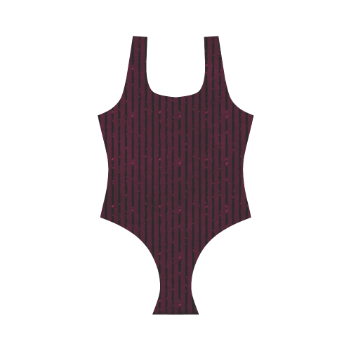 Anemone Glitter Stripe Vest One Piece Swimsuit (Model S04)
