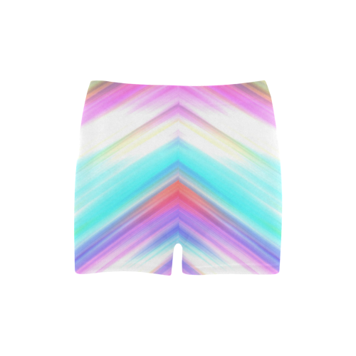 Rainbow Stripe Abstract Briseis Skinny Shorts (Model L04)
