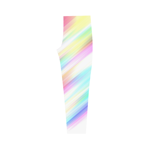 Rainbow Stripe Abstract Capri Legging (Model L02)