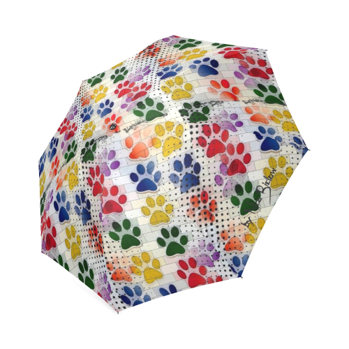 On silent paws by Nico Bielow Foldable Umbrella (Model U01)
