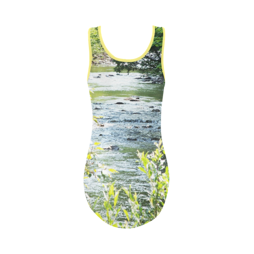 River Runs Through it Vest One Piece Swimsuit (Model S04)