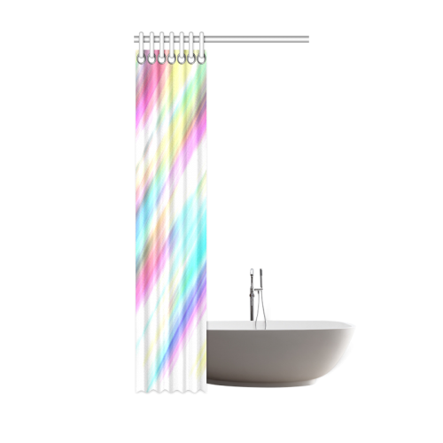 Rainbow Stripe Abstract Shower Curtain 36"x72"