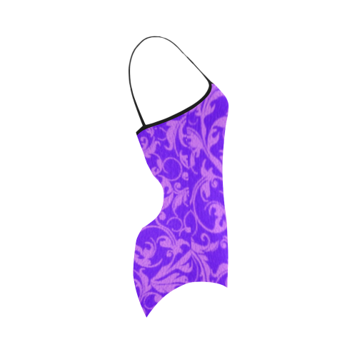 Vintage Swirls Amethyst Ultraviolet Purple Strap Swimsuit ( Model S05)