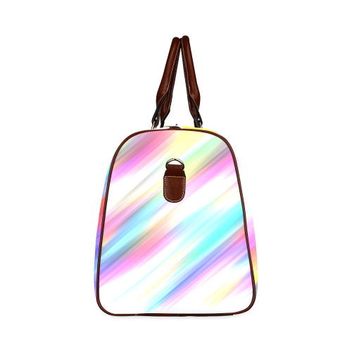 Rainbow Stripe Abstract Waterproof Travel Bag/Small (Model 1639)