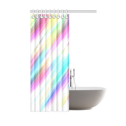 Rainbow Stripe Abstract Shower Curtain 48"x72"