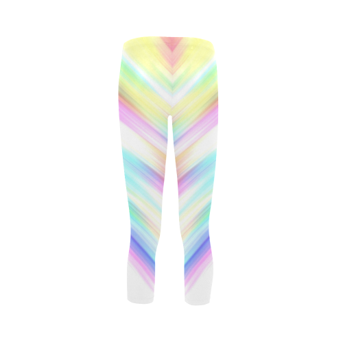 Rainbow Stripe Abstract Capri Legging (Model L02)