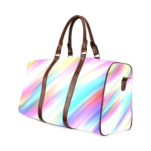 Rainbow Stripe Abstract Waterproof Travel Bag/Large (Model 1639)