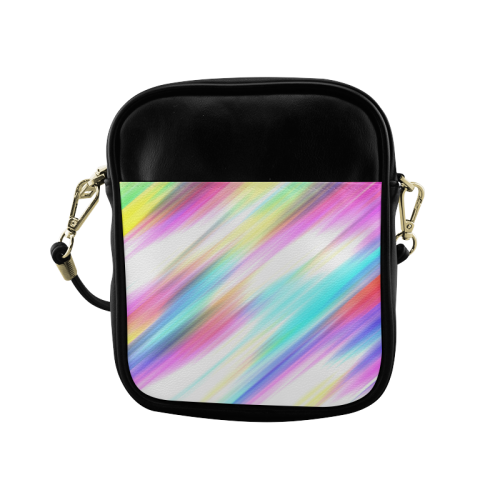 Rainbow Stripe Abstract Sling Bag (Model 1627)