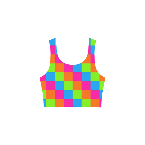 Multicolored Squares 2 Atalanta Sundress (Model D04)