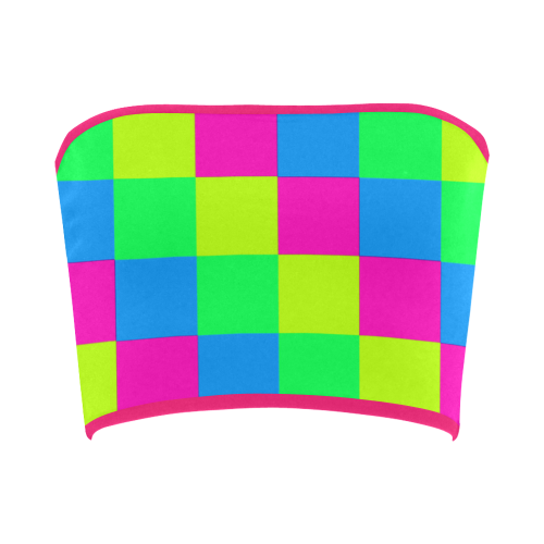 Multicolored Squares 6 Bandeau Top