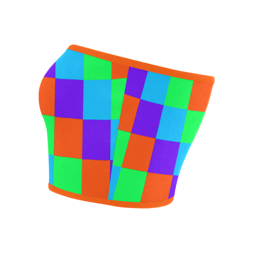 Multicolored Squares 5 Bandeau Top