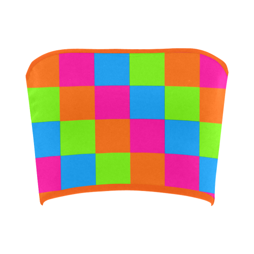 Multicolored Squares 2 Bandeau Top