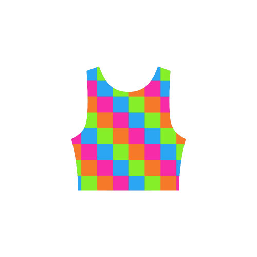 Multicolored Squares 2 Atalanta Sundress (Model D04)