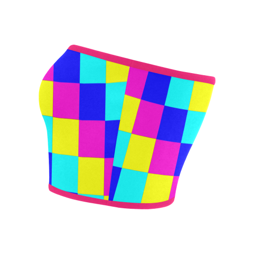 Multicolored Squares 4 Bandeau Top