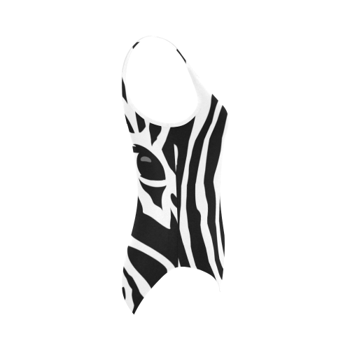 Zebra stripes VAS2 Vest One Piece Swimsuit (Model S04)
