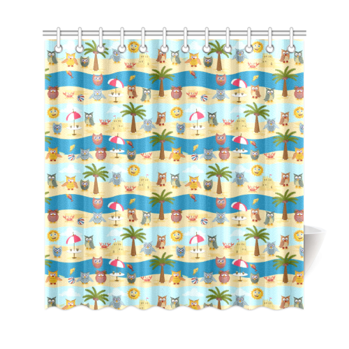 summer owls Shower Curtain 69"x72"