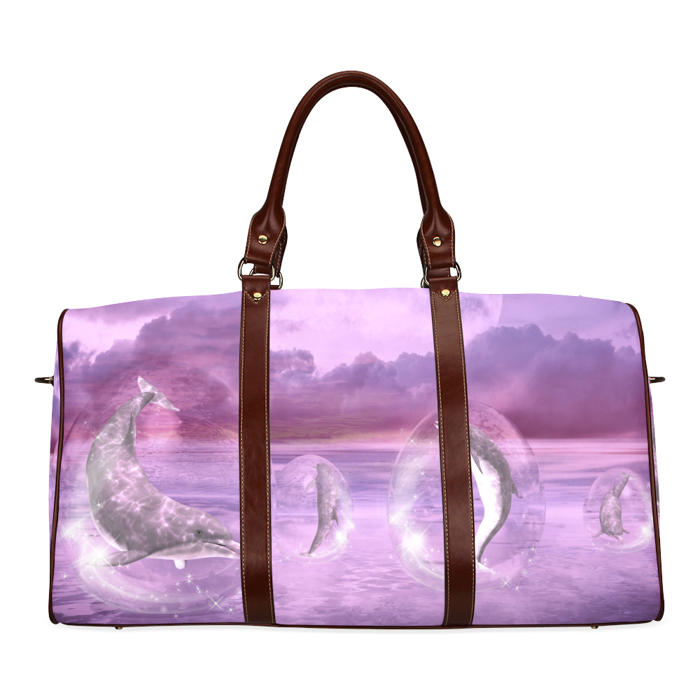 Dream Of Dolphins Waterproof Travel Bag/Large (Model 1639) ID D225198
