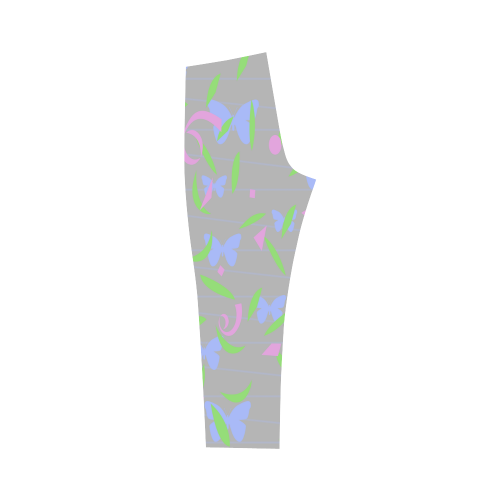 Spring pastel butterflies Capri Legging (Model L02)