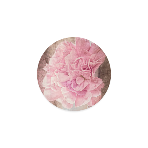 Vintage carnations on a spoon Round Coaster