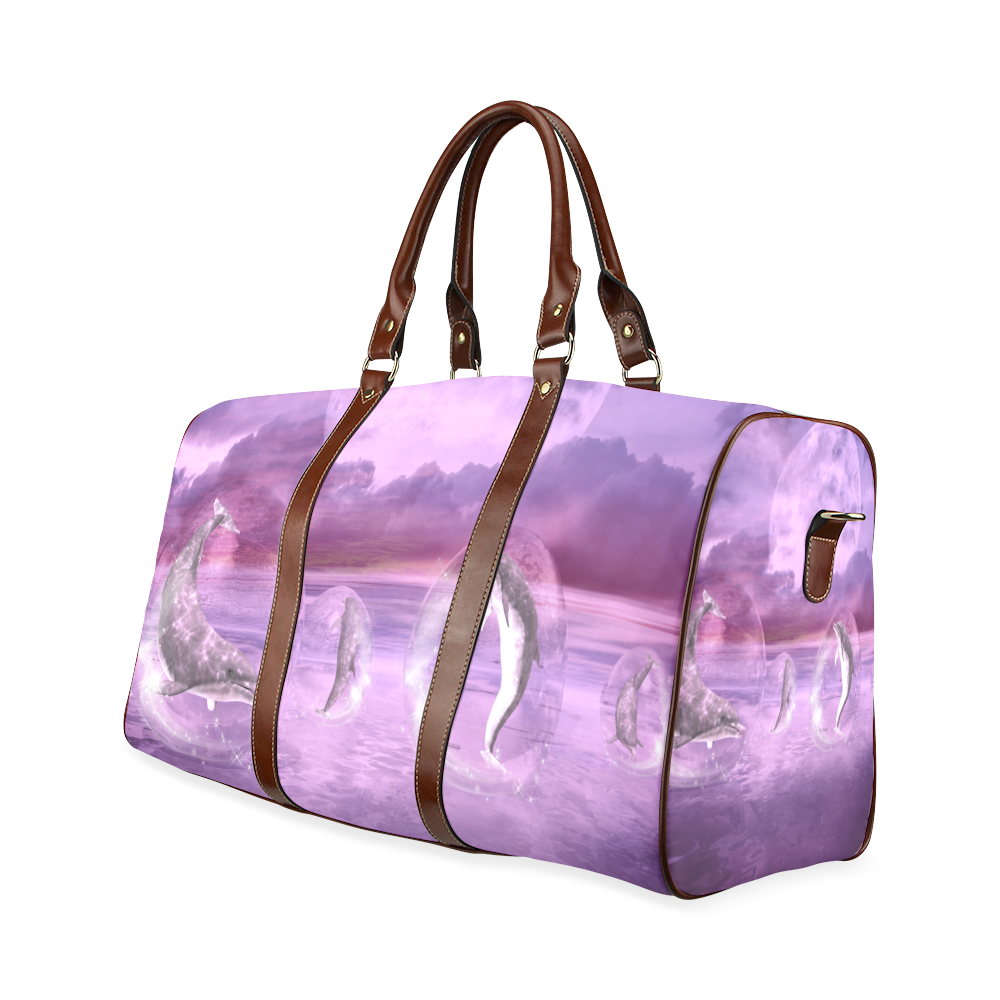 Dream Of Dolphins Waterproof Travel Bag/Large (Model 1639) ID D225198