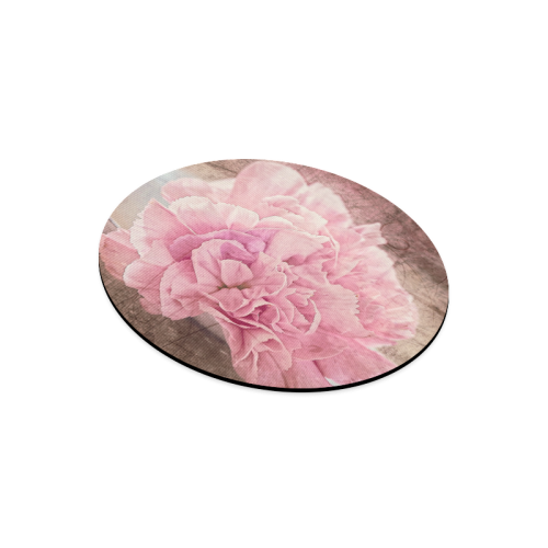 Vintage carnations on a spoon Round Mousepad