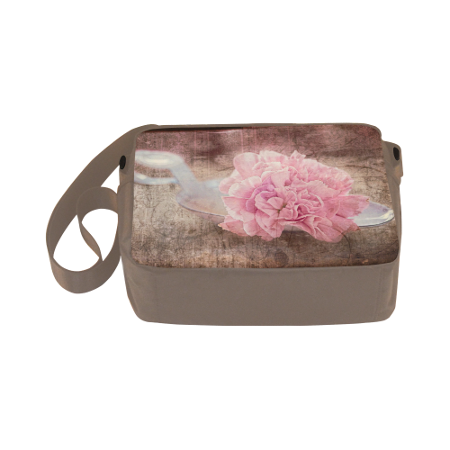 Vintage carnations on a spoon Classic Cross-body Nylon Bags (Model 1632)