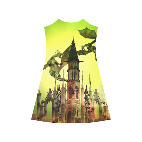 Flying dragons Alcestis Slip Dress (Model D05)