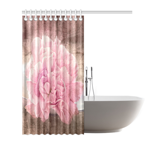 Vintage carnations on a spoon Shower Curtain 66"x72"