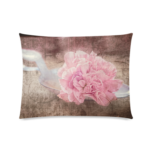 Vintage carnations on a spoon Custom Picture Pillow Case 20"x26" (one side)